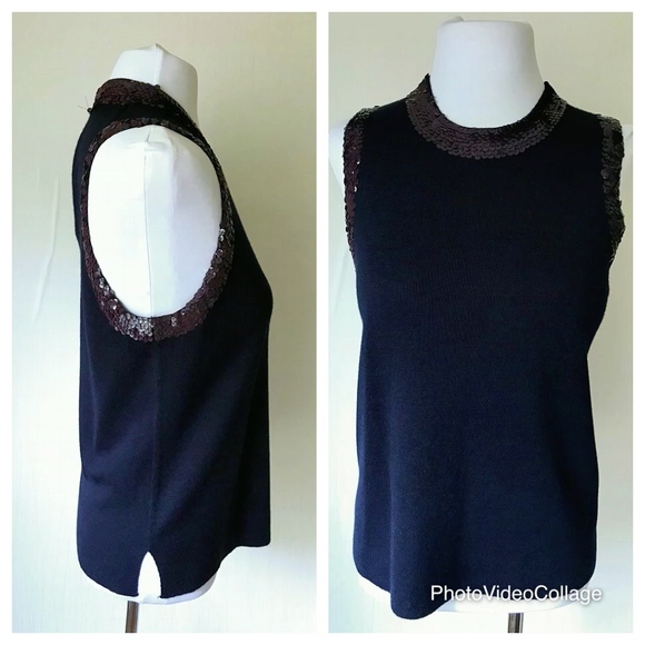 NWT J. Crew Sequin Crewneck Shell Top - Picture 6 of 8